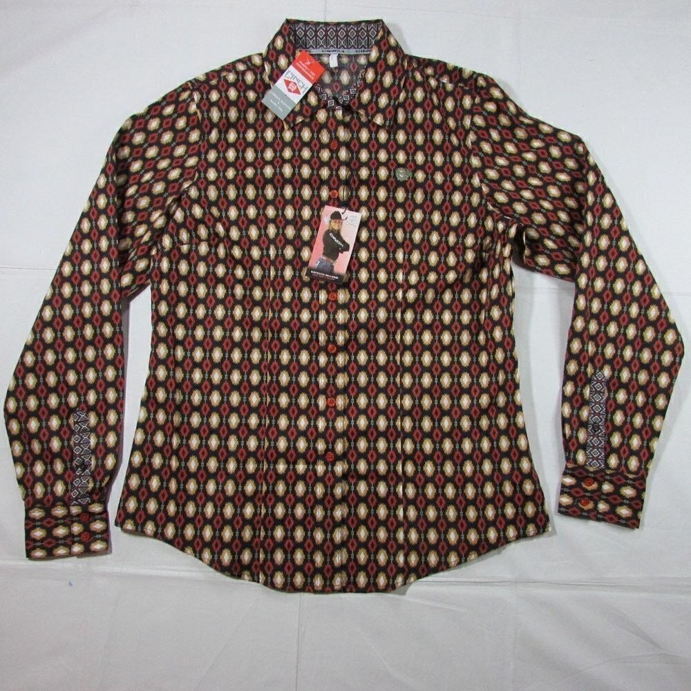 Cinch Women's XXL Long Sleeve Southwestern Geo Print Button Up Western Shirt - Picture 2 of 3